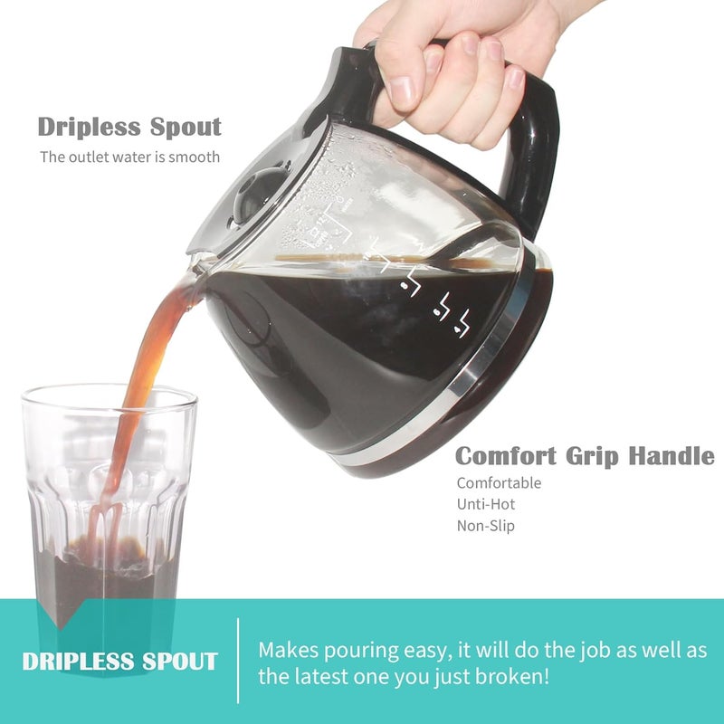 Sendextra 12-Cup Replacement Carafe Compatible with Black and Decker Coffee Maker Model# CM1160B, CM1160W - Image 4